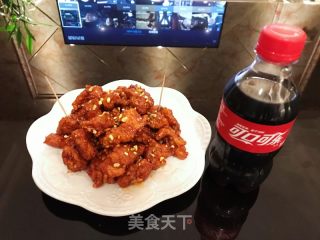 韓國街頭小吃-又甜又辣的裹醬炸雞塊的做法步驟：7
