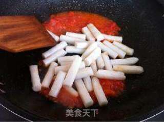番茄炒年糕的做法步驟：9