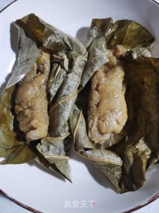 荷葉蒸五花肉的做法步驟：10