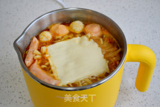 韓式芝士泡面鍋的做法步驟：6