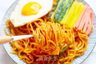 韓式拌面的做法步驟：9