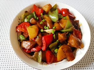 少油版地三鮮的做法步驟：11