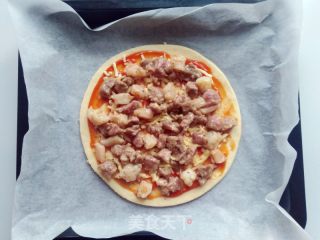 牛肉蝦仁披薩的做法步驟：11