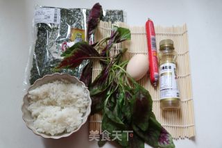 莧菜壽司的做法步驟：1