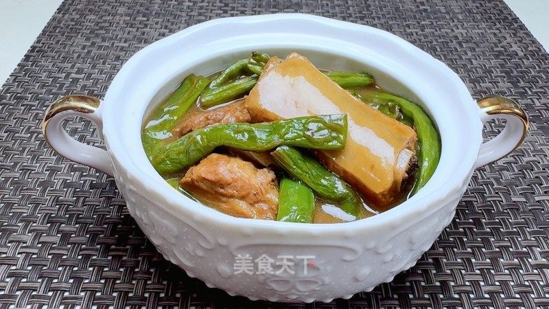四季豆燉排骨的做法