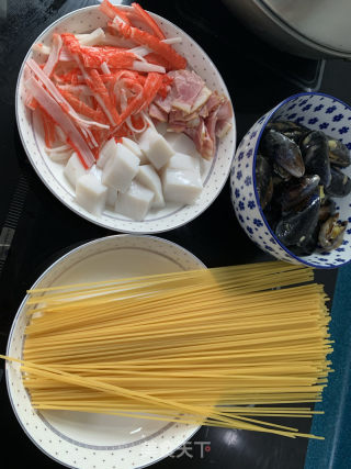 白汁青口意粉的做法步驟：2