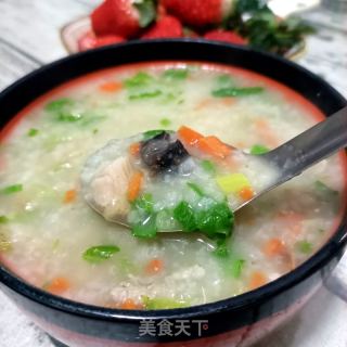 奶白菜海鮮粥的做法步驟：20