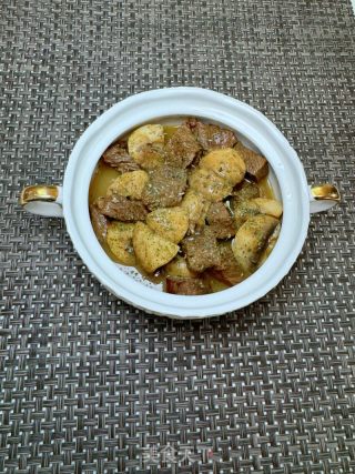 黃油口蘑牛肉粒的做法步驟：17