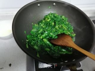 素炒茼蒿的做法步驟：5