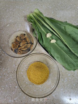 苦麥菜小米粥的做法步驟：1