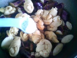 茄子燒百葉結的做法步驟：7