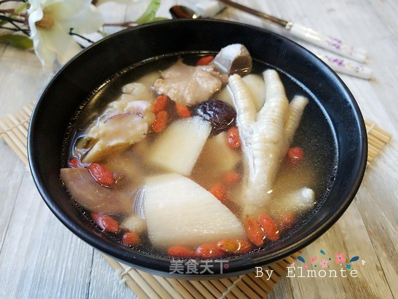 山藥雞腳響螺湯的做法