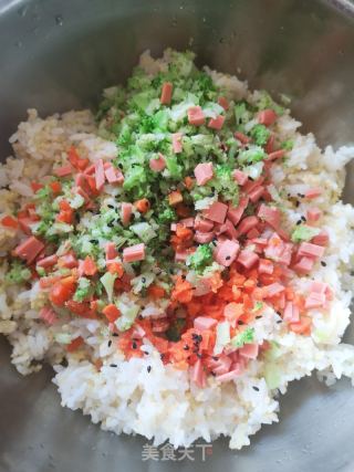 素菜飯團的做法步驟：3