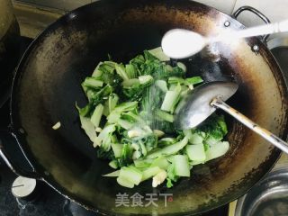 清炒快菜的做法步驟：5