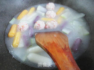 蝦味球冬瓜三色芝士年糕的做法步驟：6