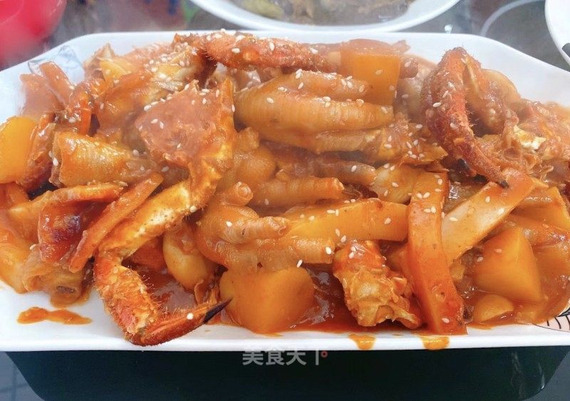 吮指菜品之韓式蟹肉煲的做法