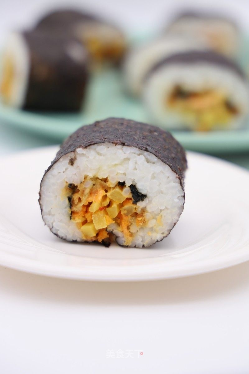 榨菜肉松蝦片壽司的做法