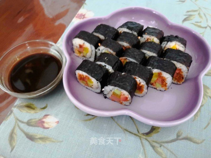 咸鵝蛋黃紫菜卷飯的做法