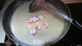 法式濃湯----鮮蝦薯泥湯的做法步驟：9