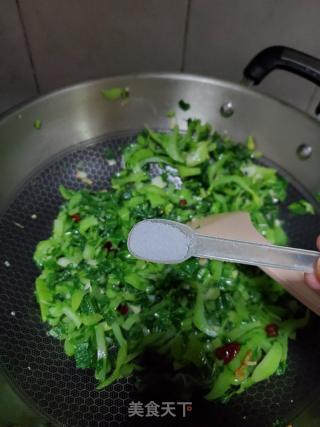 蒜末干辣椒炒芥菜的做法步驟：9