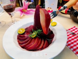 高顏值0失敗，情人節甜品，法式紅酒燴啤梨的做法步驟：9
