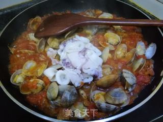 海鮮意大利面的做法步驟：12