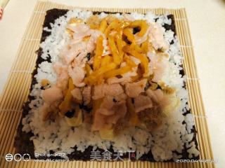 榨菜肉松蝦片壽司的做法步驟：8