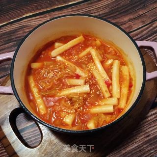 韓式辣醬燴年糕的做法步驟：11
