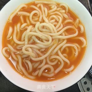 黑椒雞腿肉番茄烏冬面的做法步驟：9