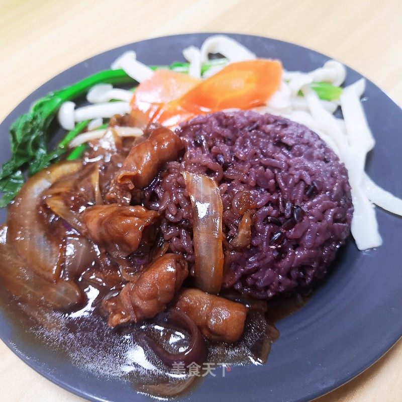 日式紫米肥牛飯的做法