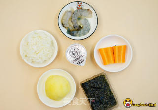 鮮蝦土豆泥飯團的做法步驟：1