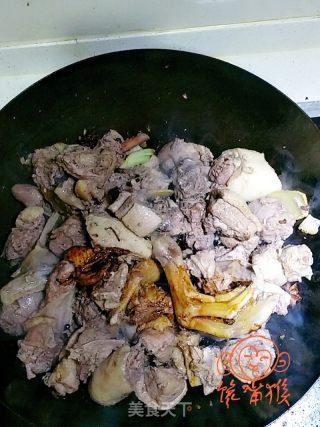 鐵鍋燉大鵝的做法步驟：8