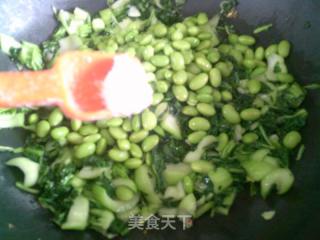 毛豆炒手捏菜的做法步驟：10