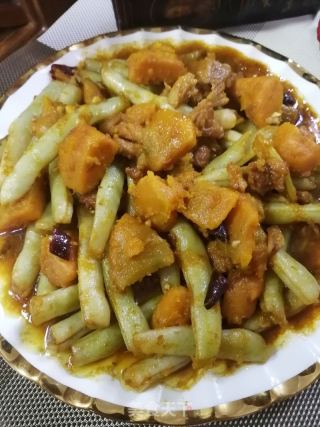 五花肉燉南瓜蕓豆的做法步驟：9