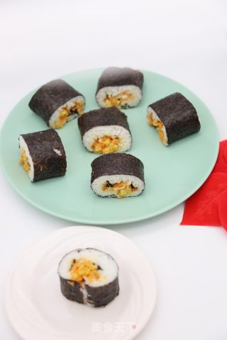 榨菜肉松蝦片壽司的做法步驟：10
