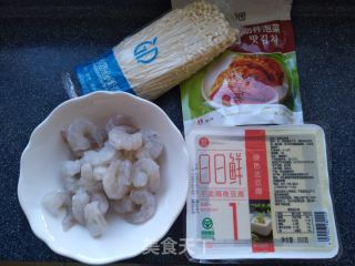 韓式蝦仁泡菜湯的做法步驟：1