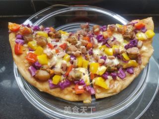 五彩海鮮全麥披薩的做法步驟：9