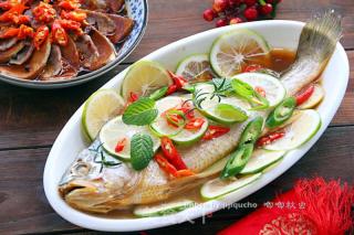 泰式青檸檬蒸魚的做法步驟：7