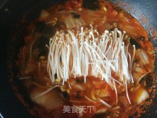 海帶芽泡菜粉絲湯的做法步驟：9