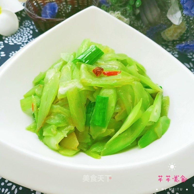 素炒萵筍的做法