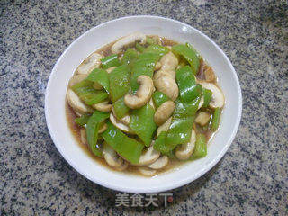 青椒炒蘑菇的做法步驟：9