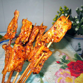 孩子們喜歡的----口口香豆腐串----微波爐美食的做法步驟：5