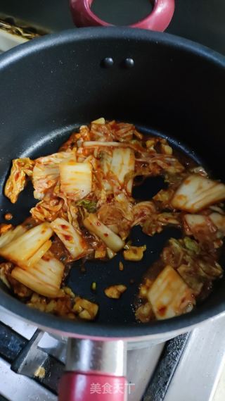 芝士泡菜煮年糕的做法步驟：8