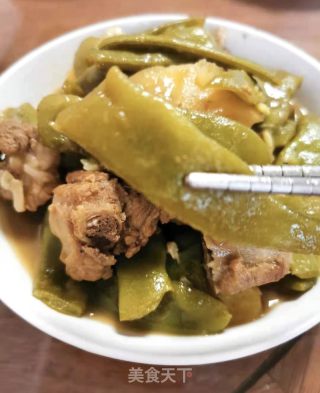排骨燜東北扁豆的做法步驟：11