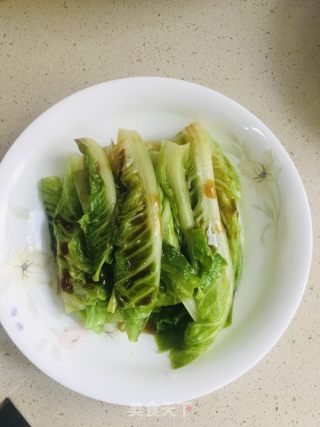 蒸魚豉油淋生菜的做法步驟：4