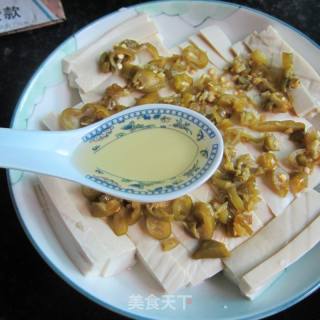 酸辣椒蒸豆腐的做法步驟：5