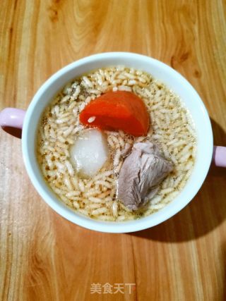 骨頭湯泡炒米的做法步驟：7