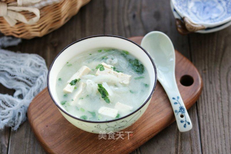 蝦皮蘿卜豆腐湯的做法