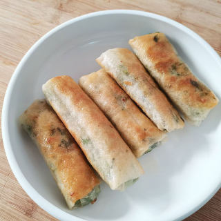 三鮮薺菜冬筍香干春卷---年夜飯冷盤之一