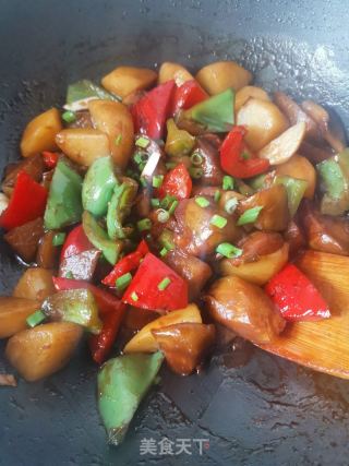少油版地三鮮的做法步驟：10